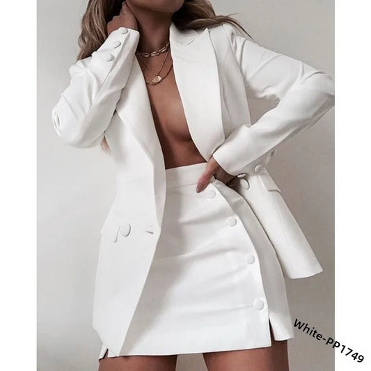 Ensemble deux pièces femme veste et jupe courte