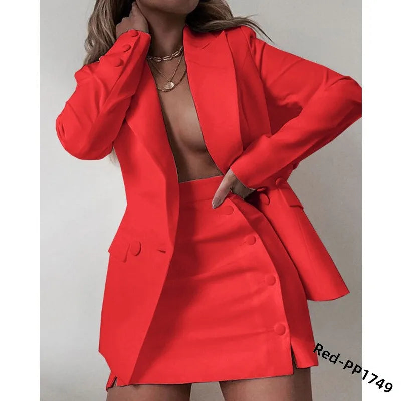 Ensemble deux pièces femme veste et jupe courte