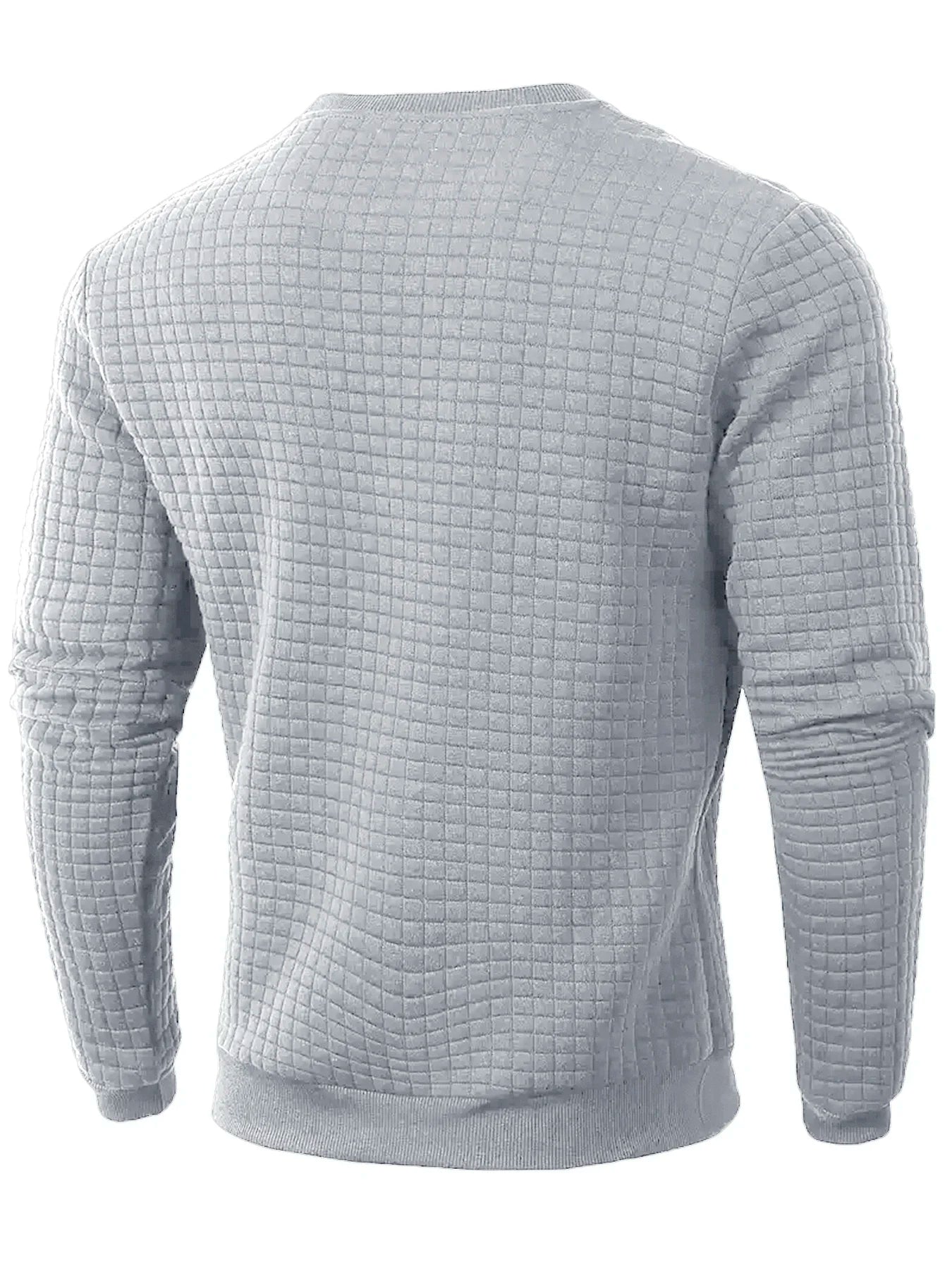 Pull à col rond pour hommes, couleur unie, décontracté, Jacquard, à carreaux, manches longues, chaud, Slim, tricoté, Streetwear, automne