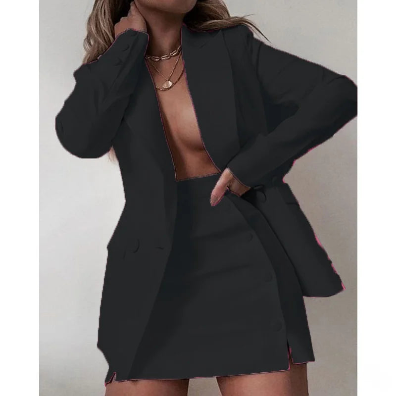 Ensemble deux pièces femme veste et jupe courte