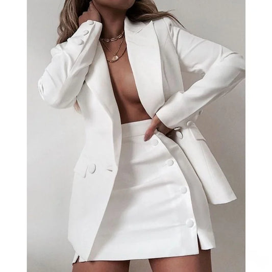 Ensemble deux pièces femme veste et jupe courte