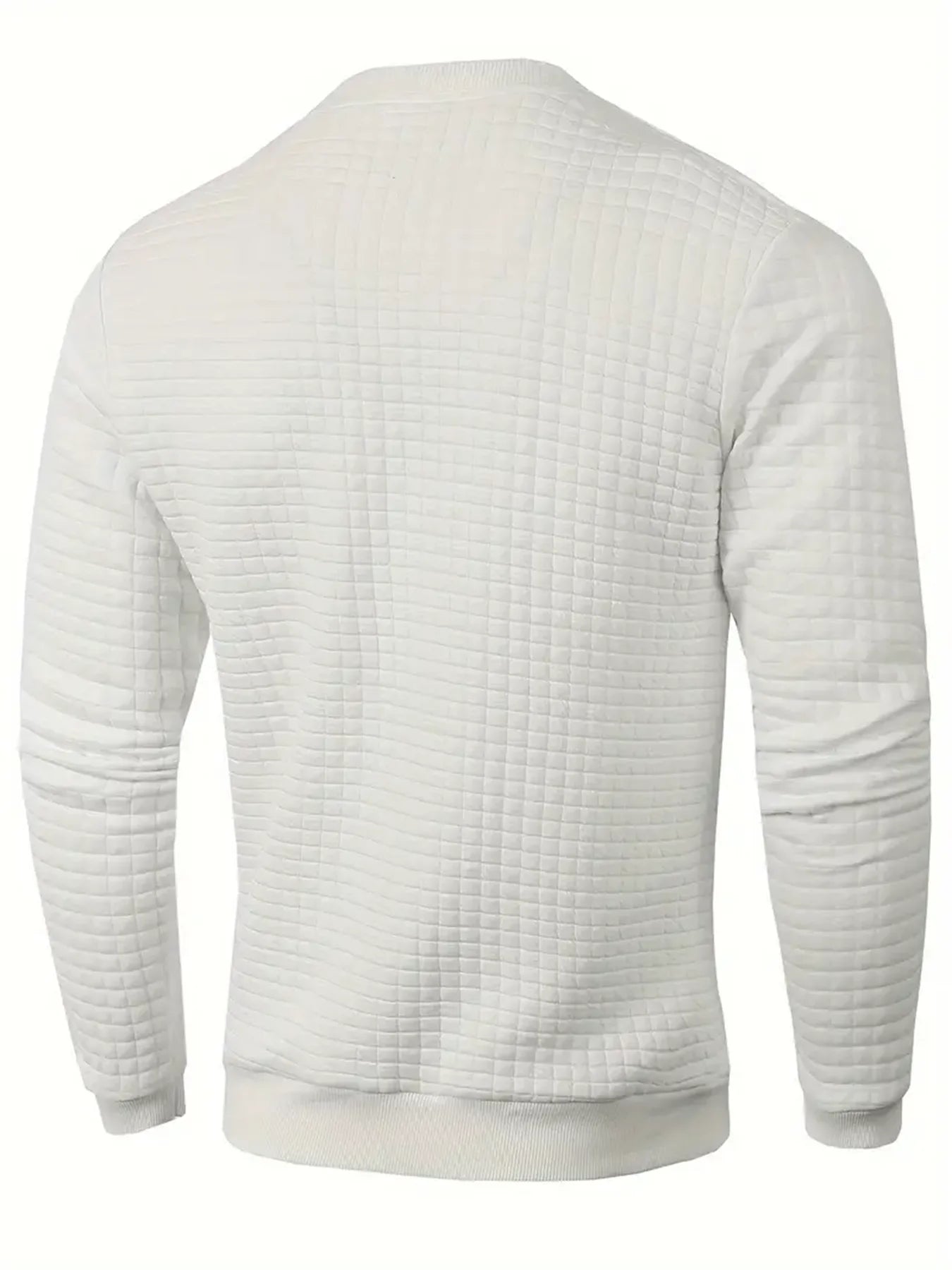Pull à col rond pour hommes, couleur unie, décontracté, Jacquard, à carreaux, manches longues, chaud, Slim, tricoté, Streetwear, automne