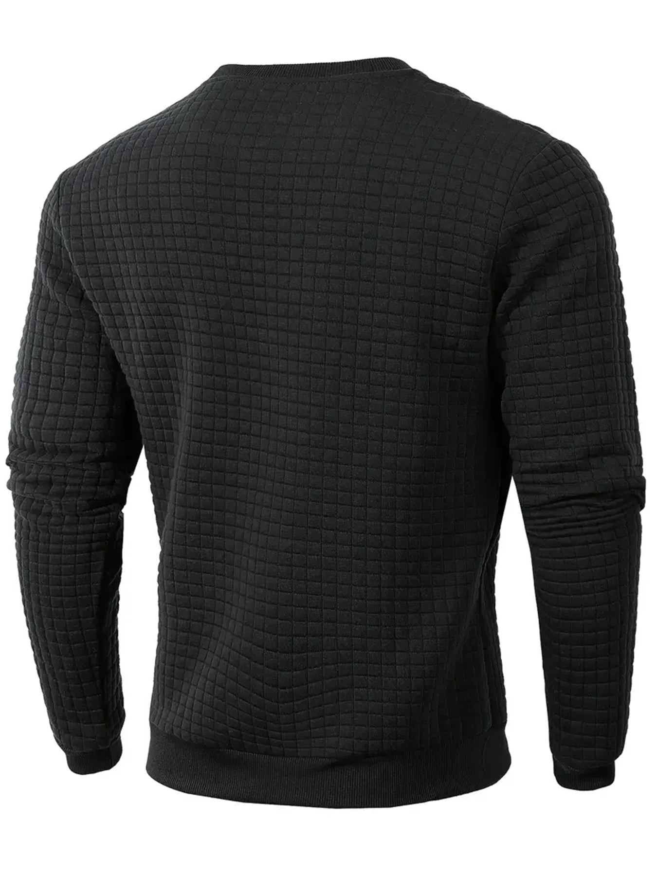 Pull à col rond pour hommes, couleur unie, décontracté, Jacquard, à carreaux, manches longues, chaud, Slim, tricoté, Streetwear, automne