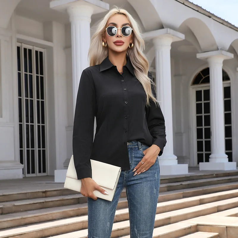 Chemises  décontractées à manches longues pour femme